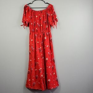 True Destiny Flowered Red Jumper Size L